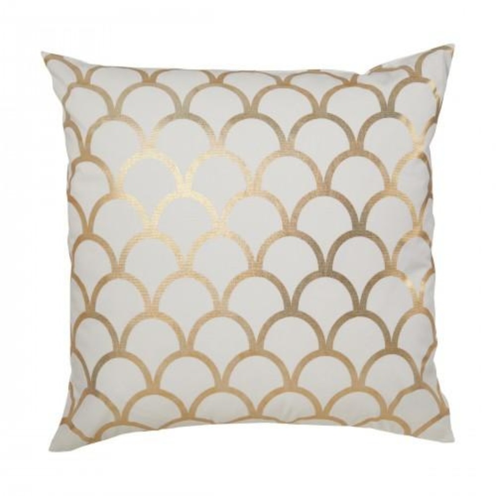 Caitlin Wilson Textiles Throw Pillow Gold Scallop